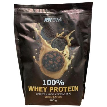 Imagem de Whey Protein Concentrado 100% Reall Nutrition 900g Proteina Sabor Cookies Cream
