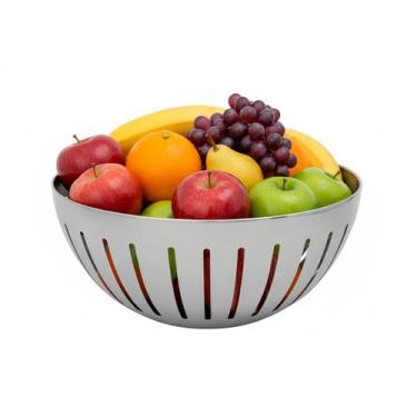 Imagem de Fruteira Em Inox Acabamento A Laser 28cm Mimo