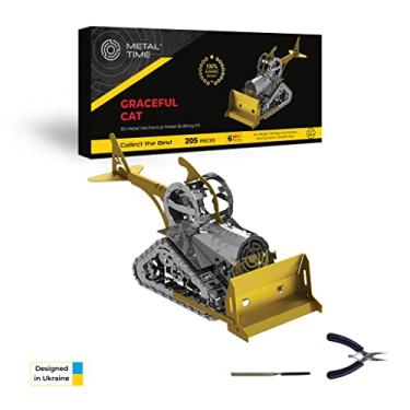 Imagem de Bulldozer Mechanical Model, Dozer Metal Model Kit, 3D Metal Model Kits to Build for Adults, Model Crawler Graceful CAT by Metal Time.