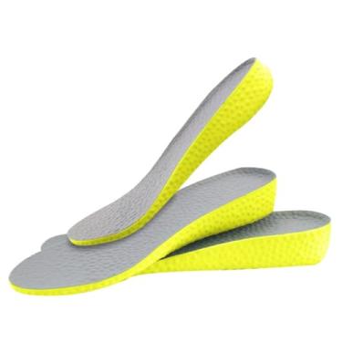 Imagem de Palmilha Pipoca de TPU para Absorção de Choque, Branco/Amarelo, Tamanho 35/37, 2.2cm de Altura, 112g, 1 Par