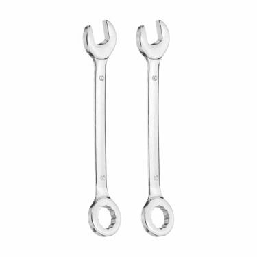 Imagem de HARFINGTON 2 peças mini chave de combinação 9 mm métrica 12 pontos extremidade de caixa e extremidade aberta de extremidade aberta CR-V de aço CR-V ferramenta de chave inglesa para reparo de máquinas