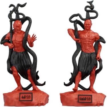 Imagem de Conjunto Estátuas Guardiões Agyo e Ungyo - Japonês (Cor Sanguis Obscurus)