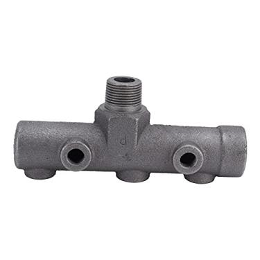 Imagem de Válvula reguladora de pressão do compressor de ar G3/4 Rosca macho Conjunto de saída de 7 vias Acessório de acionamento pneumático de ferro fundido durável para sistemas de