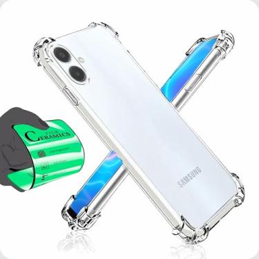 Imagem de Capa Capinha Anti Shock Transparente + Película Para Samsung Galaxy A06 4G
