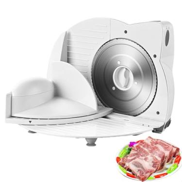 Imagem de MáQuina De Cortar Carne De 150w,Fatiador EléTrico DobráVel Para Uso DoméStico Com 3espessuras AjustáVeis,Motor De Cobre Puro De Baixo RuíDo Para Frango,Peixe,Bovina