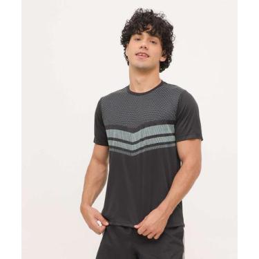 Imagem de Camiseta Masculina Fitness Estampada MR-41048, Preto, GG