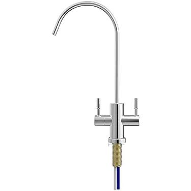 Imagem de Filtro de água potável Torneira de cozinha escovada 360 gira torneira de pia de cozinha RO filtro de água potável torneira de pia osmose reversa 1/4''-M,E