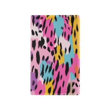 Imagem de Wassud Placa de cobertura de interruptor de luz colorida com estampa de leopardo, capas de tomadas duplex, placa de parede decorativa, decoração de casa, sala de estar, quarto