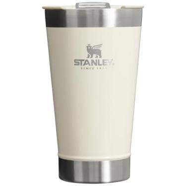 Imagem de Stanley Copo de cerveja clássico Stay Chill isolado a vácuo, caneca de cerveja de aço inoxidável com abridor de garrafa embutido, vidro de metal resistente de parede dupla, pode ser lavado na