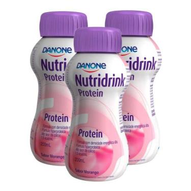 Imagem de Kit 3 Nutridrink Protein Morango 200ml