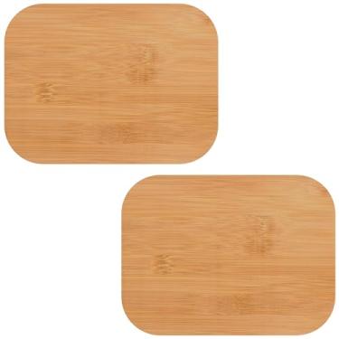 Imagem de Linkidea 2 peças de tampas retangulares de substituição de madeira com anel de silicone, tampas de vedação herméticas de 19 x 15 cm para potes de vidro, recipientes, armazenamento de alimentos