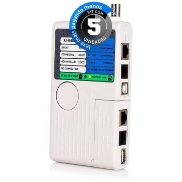 Imagem de Testador De Cabos - Usb Bnc Rj11 Rj45 Rede - Kit Com 5