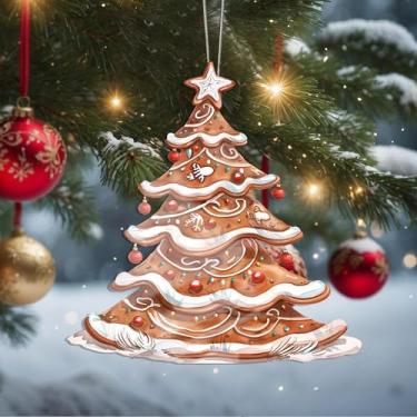 Imagem de Enfeites de Natal, árvore de cristal, enfeites de árvore de Natal feitos à mão, decoração de carro e casa - presentes de Natal, decoração de artesanato em acrílico, ideias de troca de presentes para