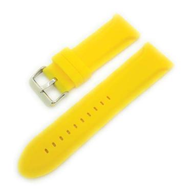Imagem de Pulseira de relógio de silicone de borracha macia e lisa de 28 mm