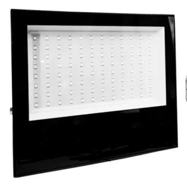 Imagem de Refletor LED 200W, Branco Frio, 85-265V AC, Ângulo 120°, Uso Interno e Externo, Iluminação para Fachadas e Jardins