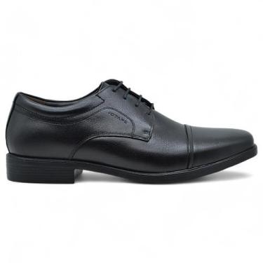 Imagem de Sapato Social Masculino Jota Pe Air Wallace Couro Conforto, Preto, 39