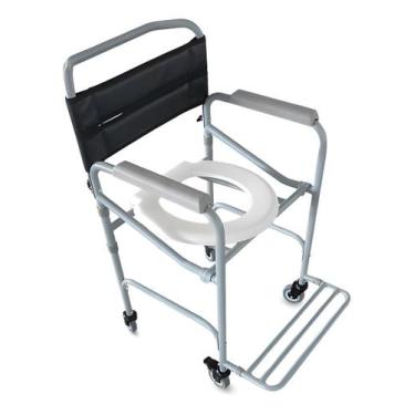 Imagem de Cadeira De Banho Idoso Aço Desmontável Até 120kg Hidrolight