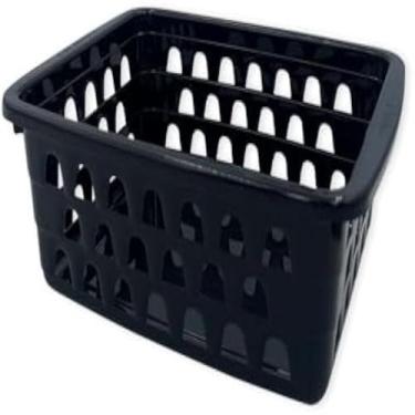 Imagem de Cesta de organizacao compacta, otimizadora de espacos, multiuso, pratica, armazenamento, preta, eficiente