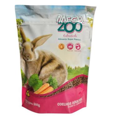 Imagem de Megazoo Ração Extrusada Coelhos Adultos Ornamentais 500G