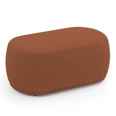 Imagem de Puff Decorativo Orgânico Living Molly 02 Lugares Bouclê Terracota - Desk Design