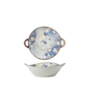 Imagem de Tigelas de sopa resistentes de 700 ml com alças seguras para forno, tigelas de sopa de cebola francesa, tigelas de macarrão profundas resistentes ao calor, utensílios de jantar para família