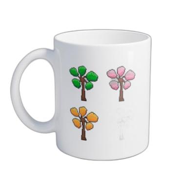 Imagem de Caneca Xícara de Café Porcelana 300ml Elementos de Videogame Design Pixel