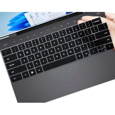 Imagem de Capa de teclado para 2025 Dell XPS 13 9345 9350 34.0 cm e Dell XPS 13 9320 Plus 34.0 cm e Dell 16 Premium Laptop DA16250 40.6 cm protetor (não serve para XPS 14/16 9440 9450 9640 )-Preto