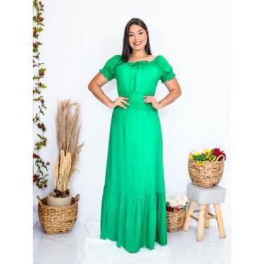 Imagem de Vestido longo ciganinha/ vestido ombro a ombro/ lançamento casual - No