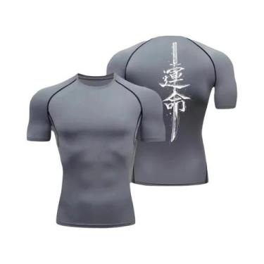 Imagem de Camiseta De Compressão Masculina De Secagem Rápida Para Fitness, 8 Cor