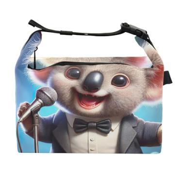 Imagem de TSENQUE Lancheira personalizada fofa de arte vintage coala para mulheres lancheira com estampa animal para trabalho bolsa térmica portátil para alimentos isolada para o trabalho