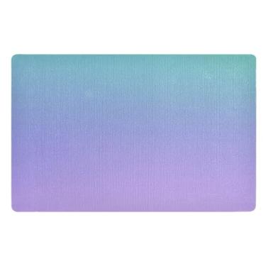 Imagem de GAIGEO Tapete de poliéster turquesa roxo gradiente ao ar livre, tapete antiderrapante para porta da frente, tapete de porta interna, capacho externo 81 x 50 cm