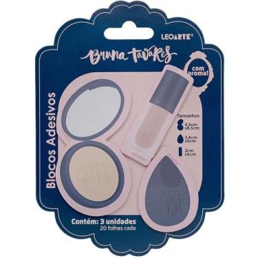 Imagem de Bloco de Recado Autoadesivo Bruna Tavares com Aroma 3X20 Folhas Bliste