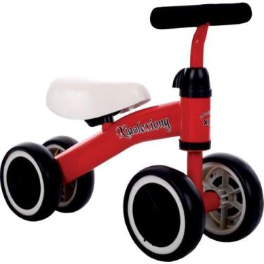 Imagem de Bicicleta Infantil Vermelha de Equilíbrio Triciclo Balance Bike 40KG -