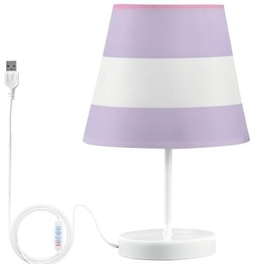 Imagem de TSENQUE Candeeiros de mesa de cabeceira com bandeira LGBT personalizados Bigender Pride Flags Lâmpada de cabeceira LED luminária noturna quente recarregável por USB para quarto de crianças