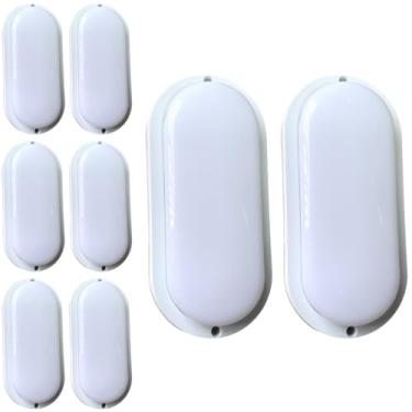 Imagem de Kit 8x Arandela Tartaruga Externa Branca Sobrepor 10W IP65 Bivolt Com Acabamento