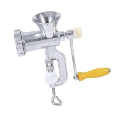 Imagem de GLOGLOW Moedor Manual de Moinho de Alimentos Moedor de Carne Manual de Liga de Alumínio, Ferramenta de Cozinha Resistente, Fácil de Instalar, Prata, 8,6 X 9,4 Polegadas, para Uso Doméstico e Em