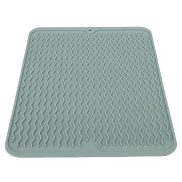 Imagem de Generic Tapete de Secagem de Pratos Ecológico, Resistente Ao Calor, Antiderrapante, Sem BPA para Bancadas de Cozinha ou Pias de Borracha (Verde)