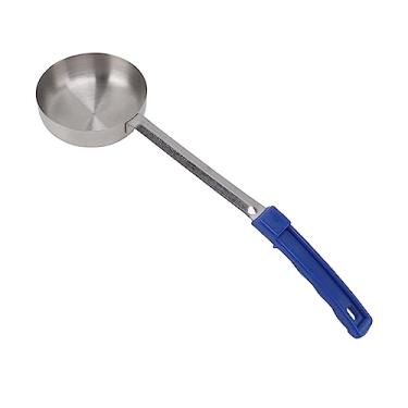 Imagem de GLOGLOW Filtro/colher para Espalhar Pizza e Servir Sopa, Alça Resistente Ao Calor, Utensílio de Cozinha, Molho de Aço Inoxidável (Azul 8 onças (colher sem furos))