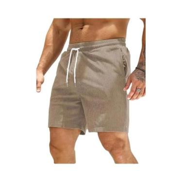 Imagem de Bermudas Esportivas Masculinas De Outono Respirável Com Cintura Elásti