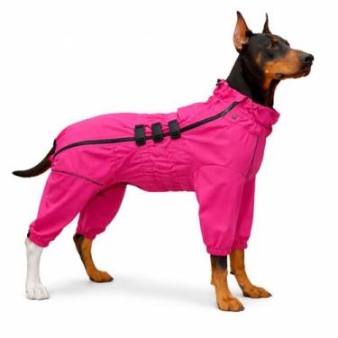 Imagem de Jaqueta impermeável para cães, leve, impermeável, refletiva, segurança para cães, à prova de vento, à prova de neve, colete para cães pequenos, médios e grandes, 5GG