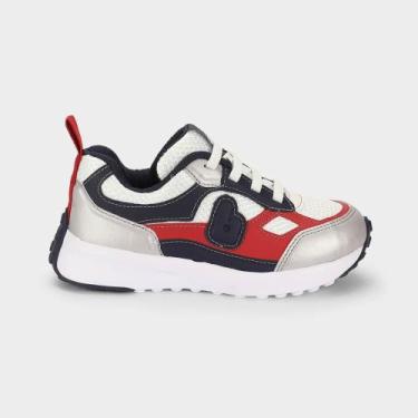 Imagem de Tênis Infantil Bibi Jogging Kids Branco com Vermelho, 33