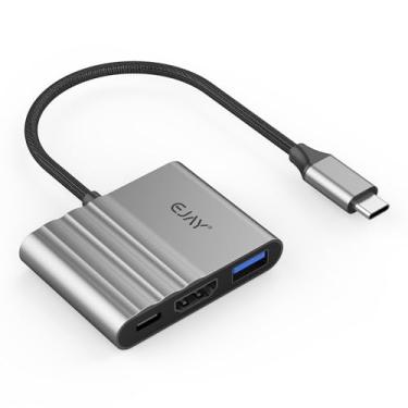 Imagem de EJAY Adaptador USB C para HDMI, hub HDMI 4K 30Hz para USB C com porta PD de 100W e USB 3.0, conversor AV digital multiportas para MacBook Pro/Air, iPad, tablets, interruptor, TV, monitor e muito mais