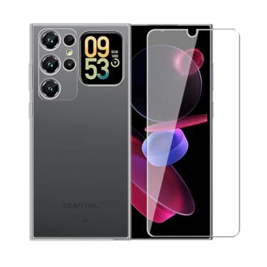 Imagem de WDMYLFTW Capa para Oukitel C62 Pro + película protetora de tela de vidro temperado - Capa protetora de TPU (transparente) de silicone transparente e flexível à prova de choque (transparente)