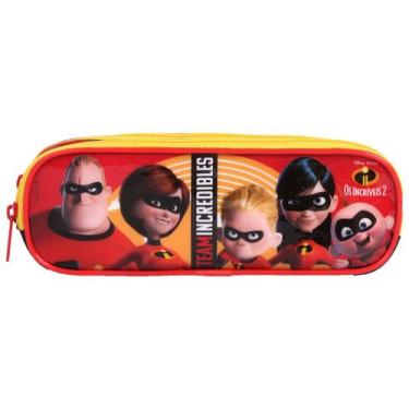 Imagem de Estojo Os Incríveis Triplo Compartimento Infantil Escolar - Dermiwil, 