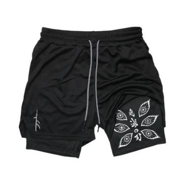 Imagem de Shorts De Verão Masculinos Para Corrida Com Estampa Do Anime Demon Sla