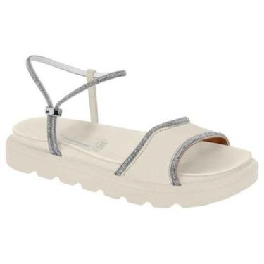 Imagem de Sandália Papete Feminina Branco Off Cristal Vizzano 6459.136-Feminino