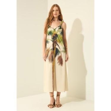 Imagem de Vestido Chá Estampado Com Nós Nas Alças-Feminino