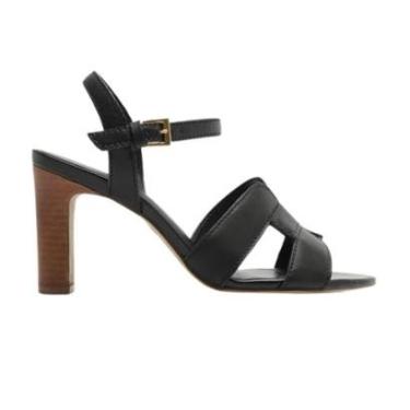 Imagem de Sandália Feminino Couro Salto Médio Bloco Arezzo-Feminino