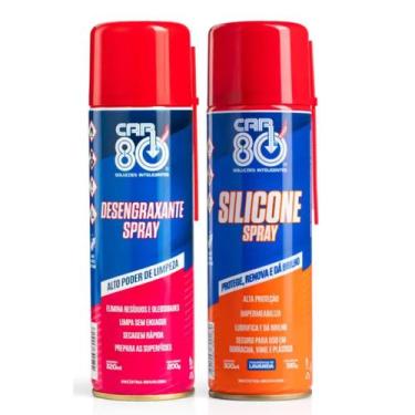 Imagem de Kit Desengraxante Spray E Silicone Spray Car80 - Car 80