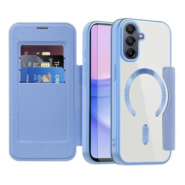 Imagem de Asuwish Capa de telefone para Samsung Galaxy A17 5G capa carteira magnética com protetor de tela de vidro temperado flip porta-cartão de crédito bloqueio RFID acessórios de celular robustos A 17 17A